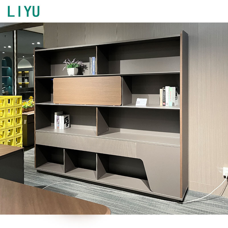 Liyu Office Commercial Furniture Metal Leg Large Office Director Computer Executive Wooden Table Work Desk