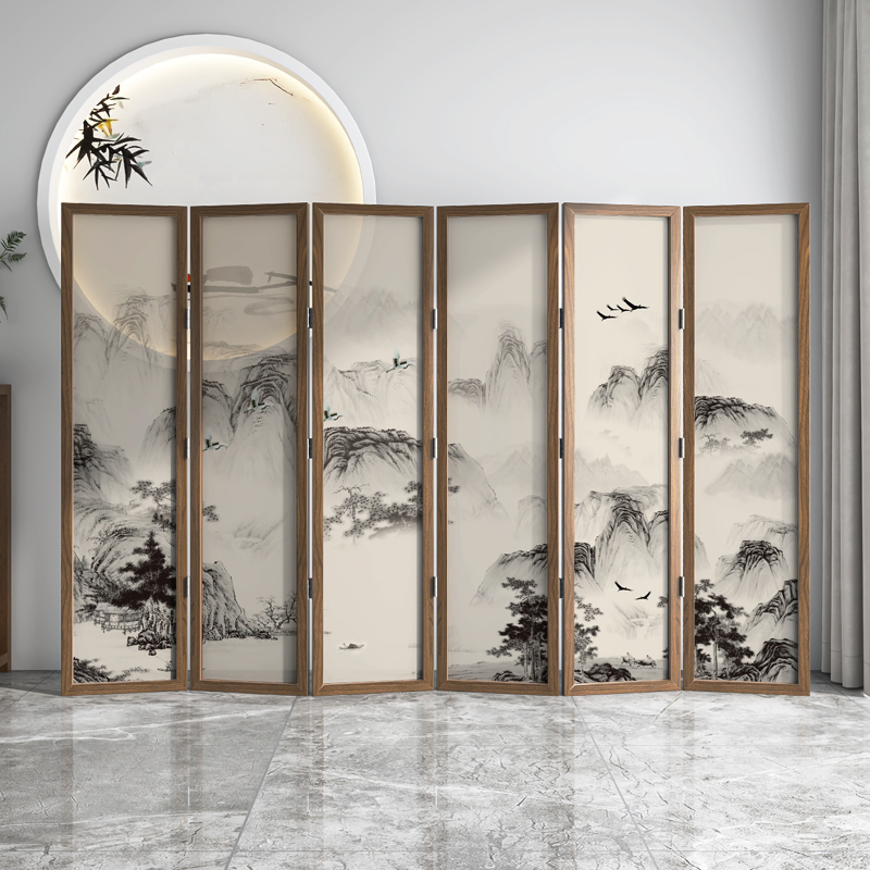 Wholesale Foldable Solid Wood Room Divider - New Chinese Style for Living Room, Office, Dining, Tea Room, Bedroom, Home Decor with Bird &amp; Flower Design