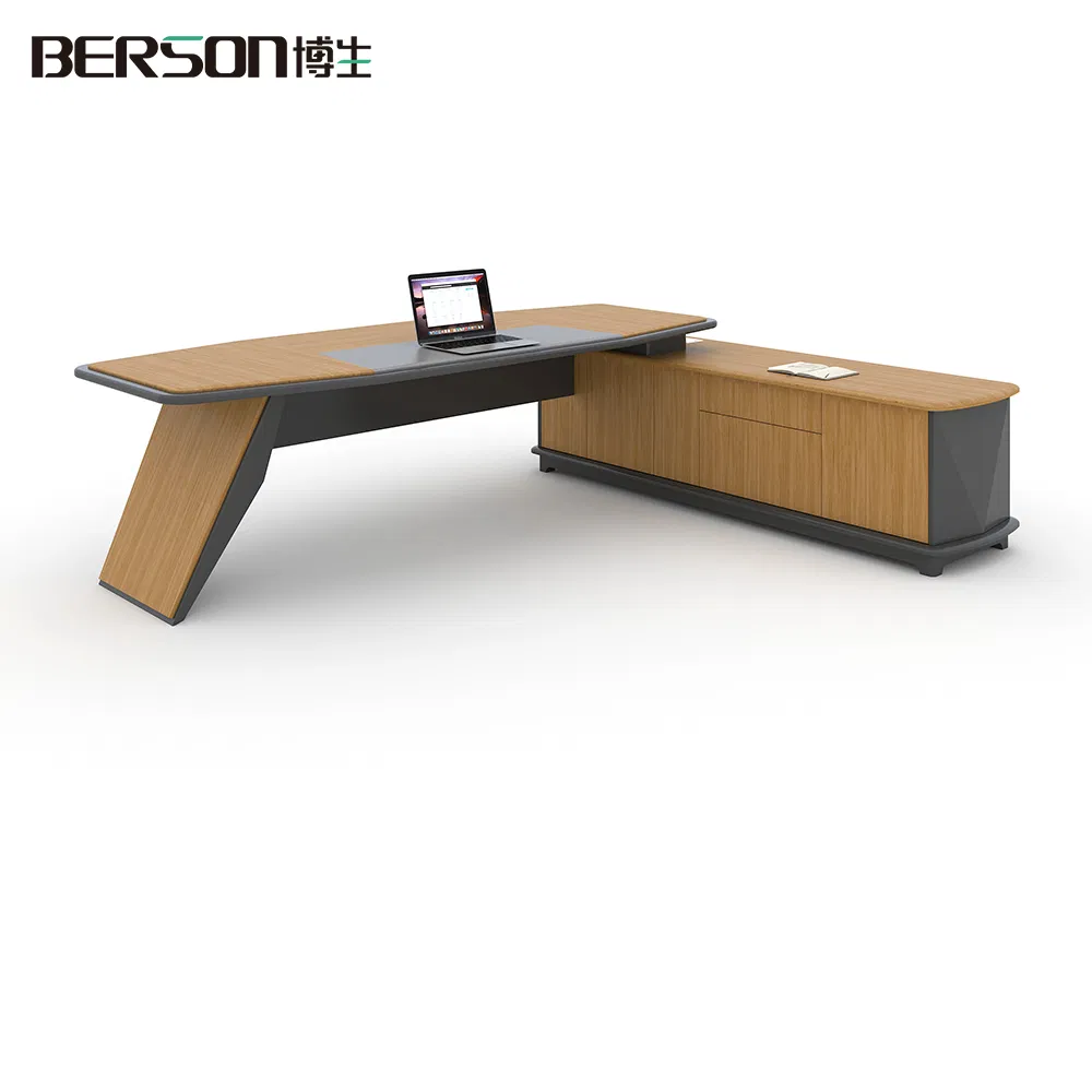 Modern Commercial Design Office Oak Wood Manager Boss Office Table Executive Desk
