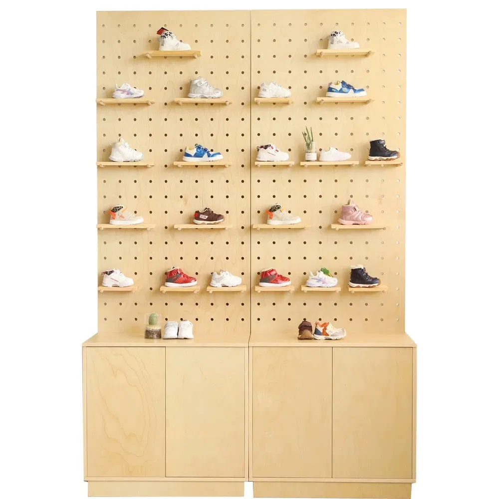 Pegboard Display Stand Pegboard Shelves Storage Organizer Wall Mount Pegboard Floating Rack Wood Display Shelves