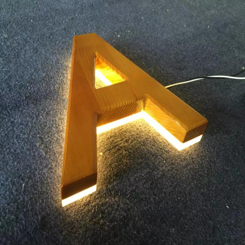 Customized Wooden Backlit Channel Letters Sign Signage for Festival Displays