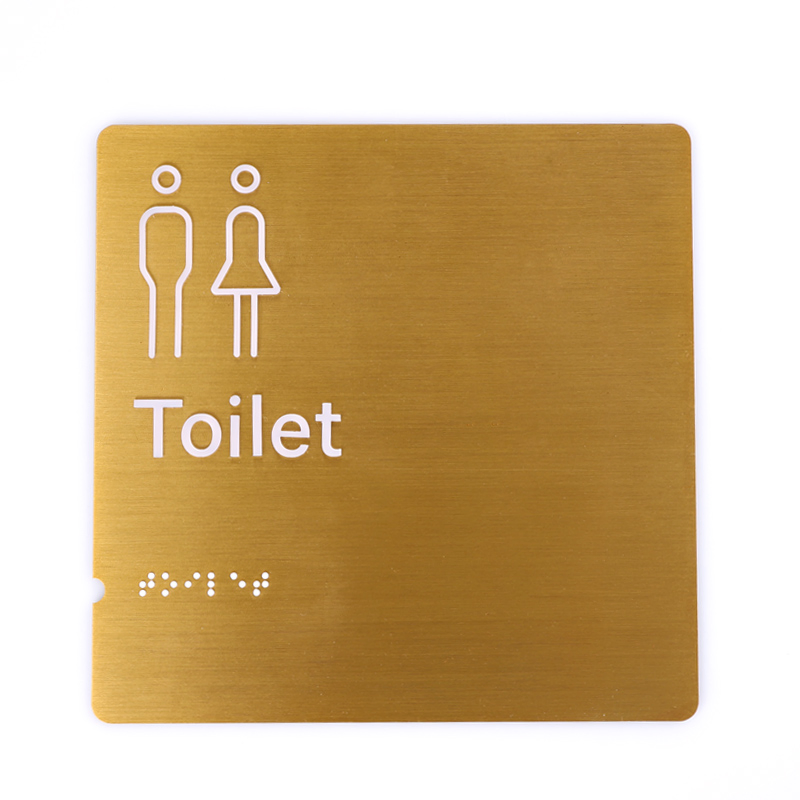 Custom Ada Compliant Signage Metal Bead Braille Signage for Business