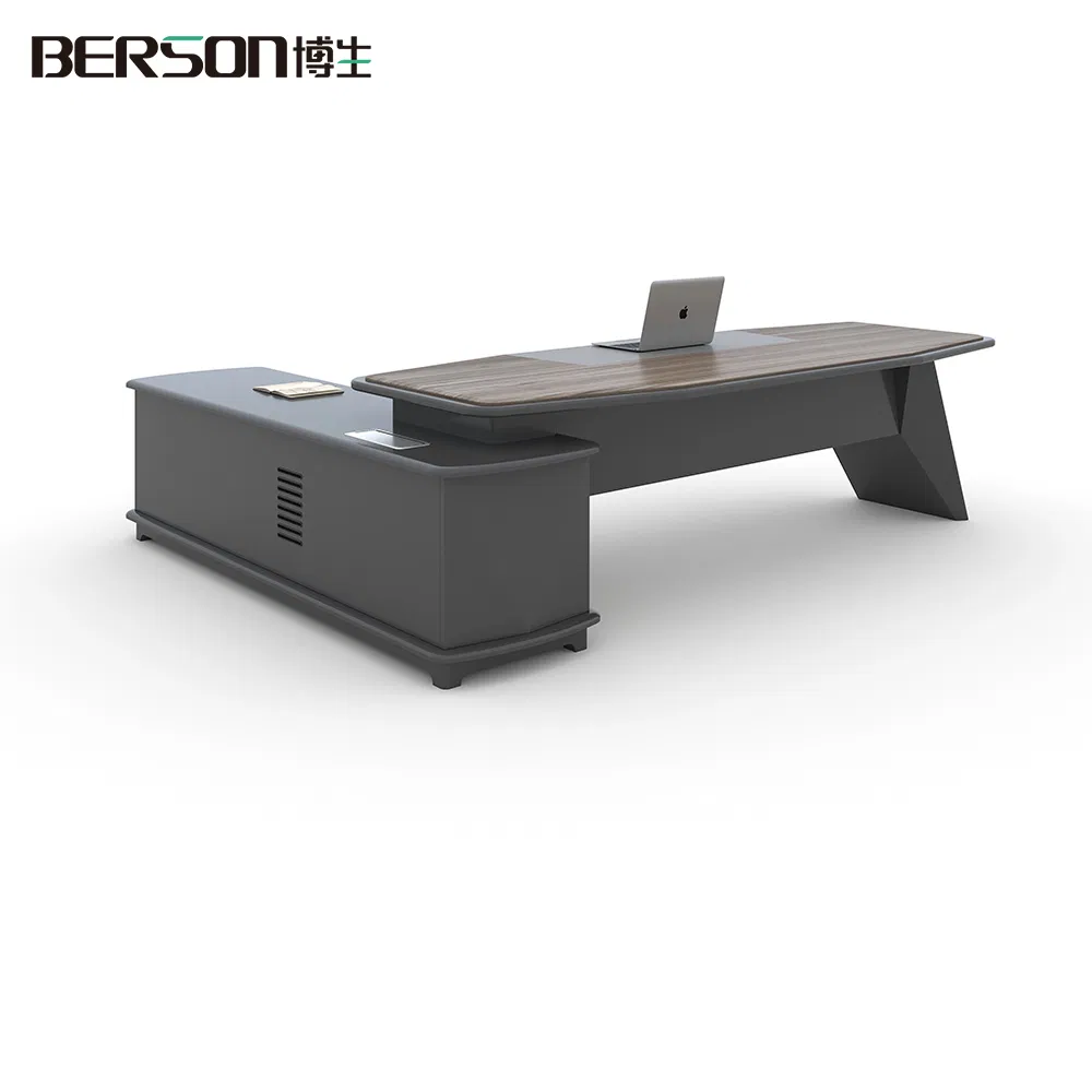 Modern Commercial Design Office Oak Wood Manager Boss Office Table Executive Desk