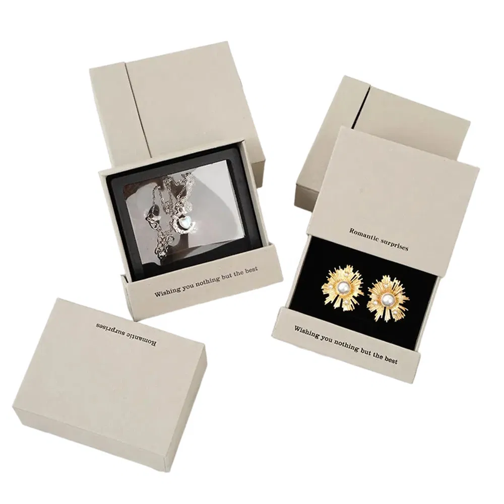 Premium Handcrafted Red Cardboard Jewelry Box with Specialty Paper Lining