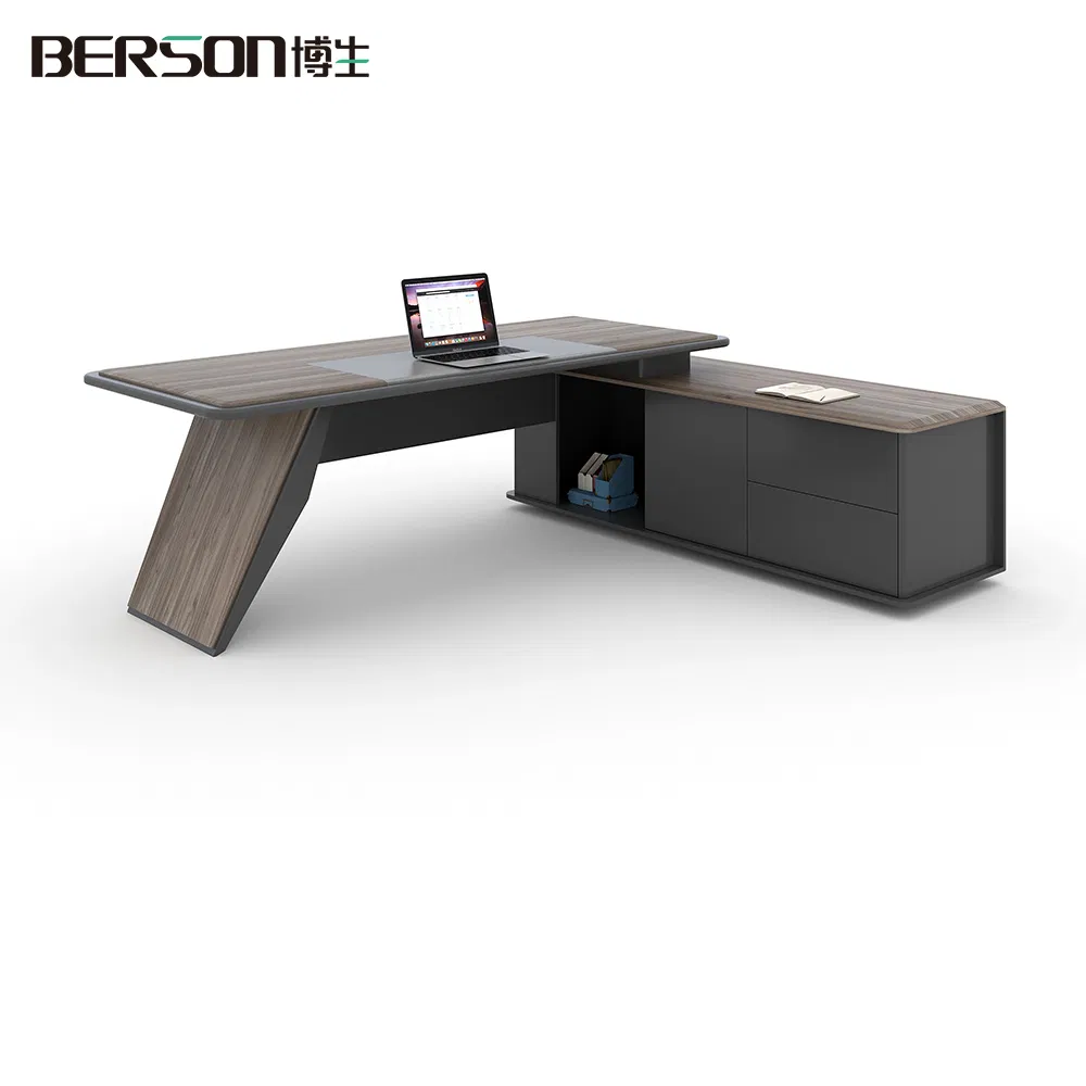 Modern Commercial Design Office Oak Wood Manager Boss Office Table Executive Desk