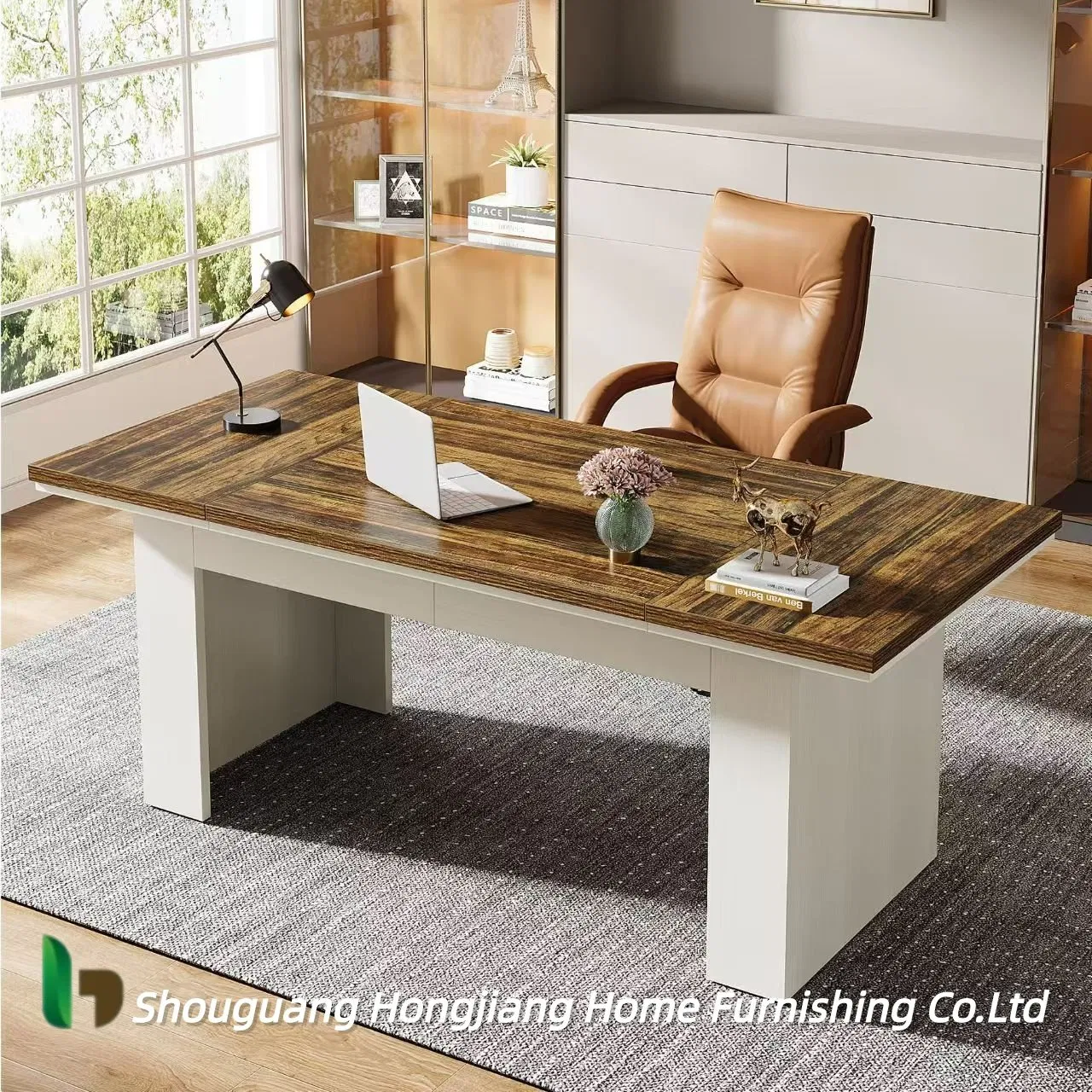 Simple and Elegant Single Office Desk, Dignified and Stable Executive Desk