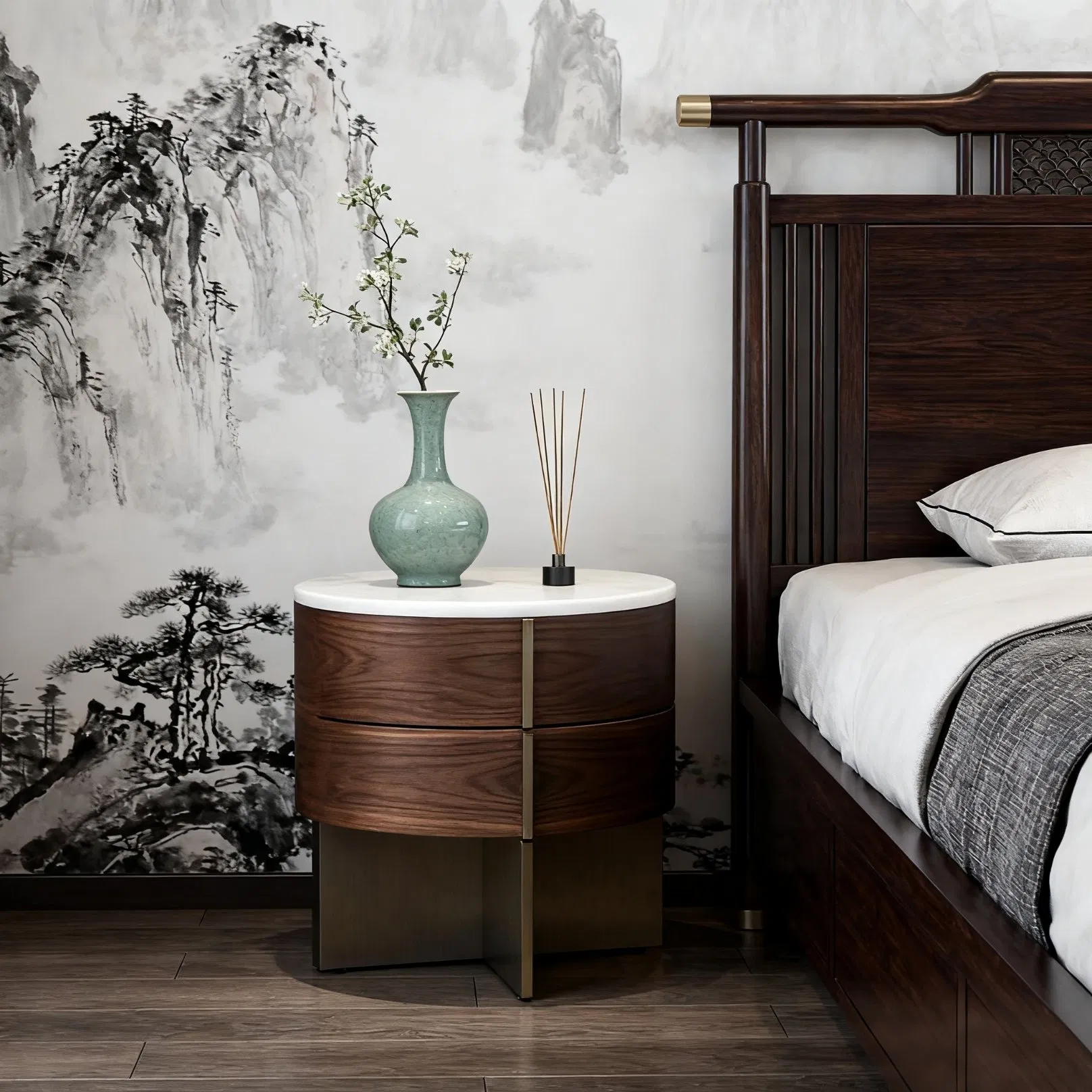 Hotel Drawer - Type Bedroom Light Luxury Home Furniture Nightstands