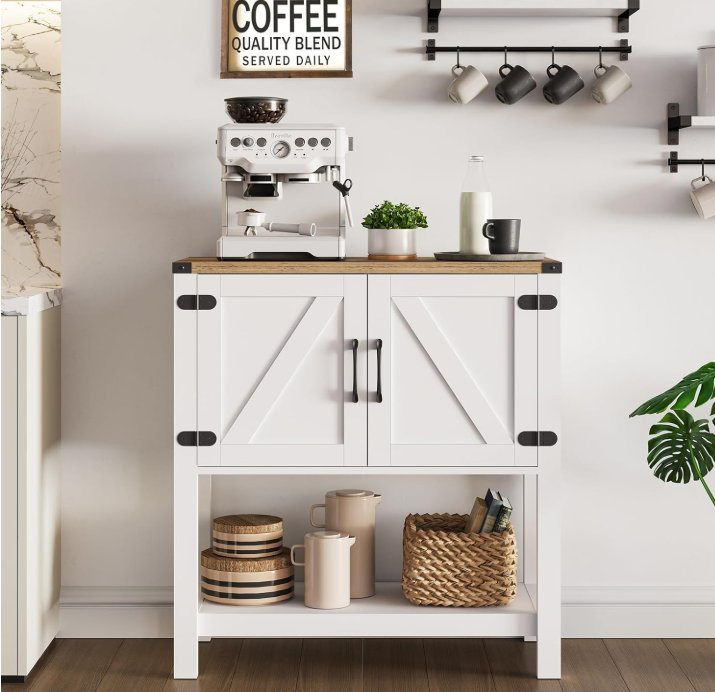 Console Table Coffee Bar Cabinet Sofa Table, 31.5 L X 13.8 D X 34.65 H, Entryway Table with 2 Storage Cabinets,