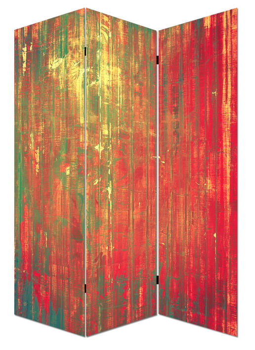 Decorative Tropical Plant 3 Panel Canvas/Wooden Folding Home Room Dividers