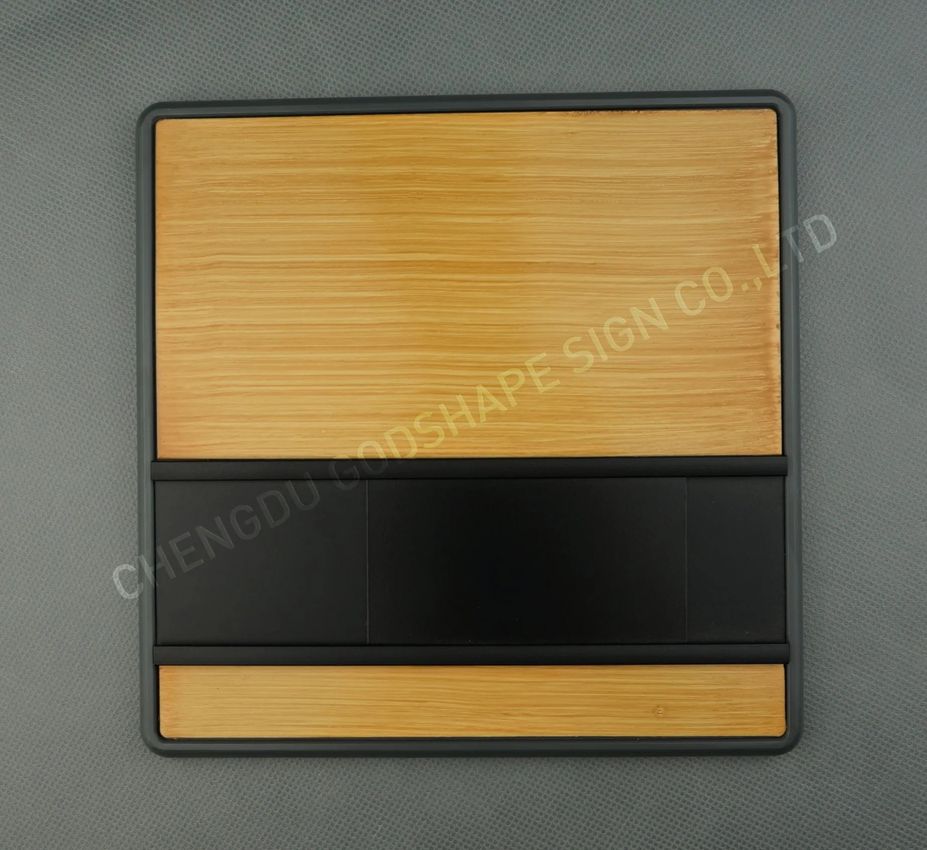 Custom Restroom Door Wooden Signage with Ada Braille