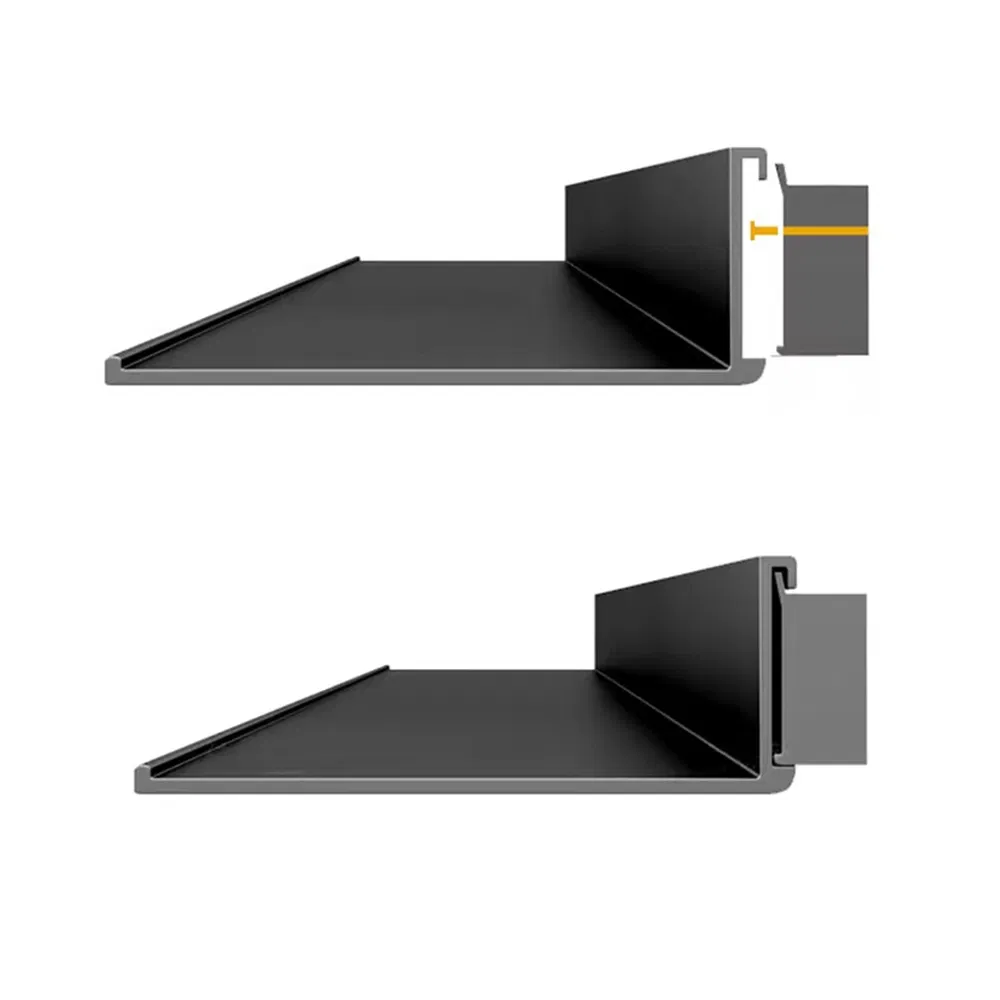 Black LED Floating Shelf with Long-Life Lighting, Wall Shelf with Light