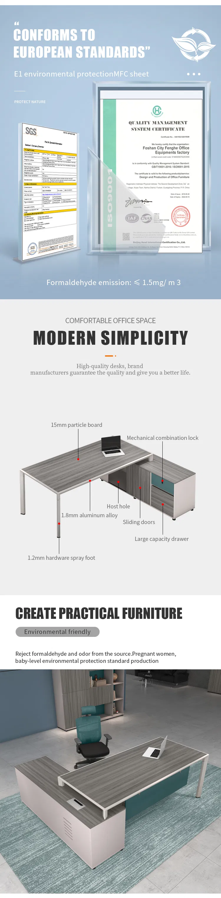 Wooden Office Table Detail