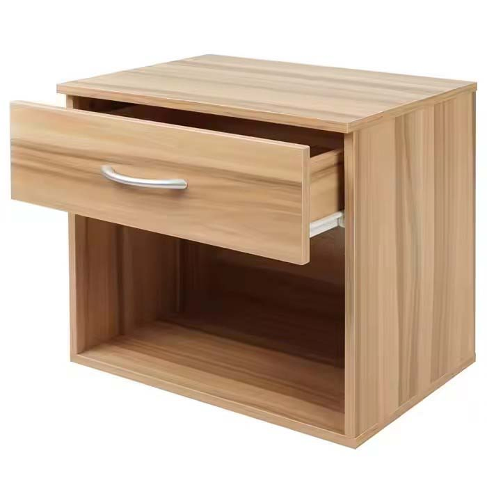 One Drawer Nightstand Wooden Custom for Bedroom Set