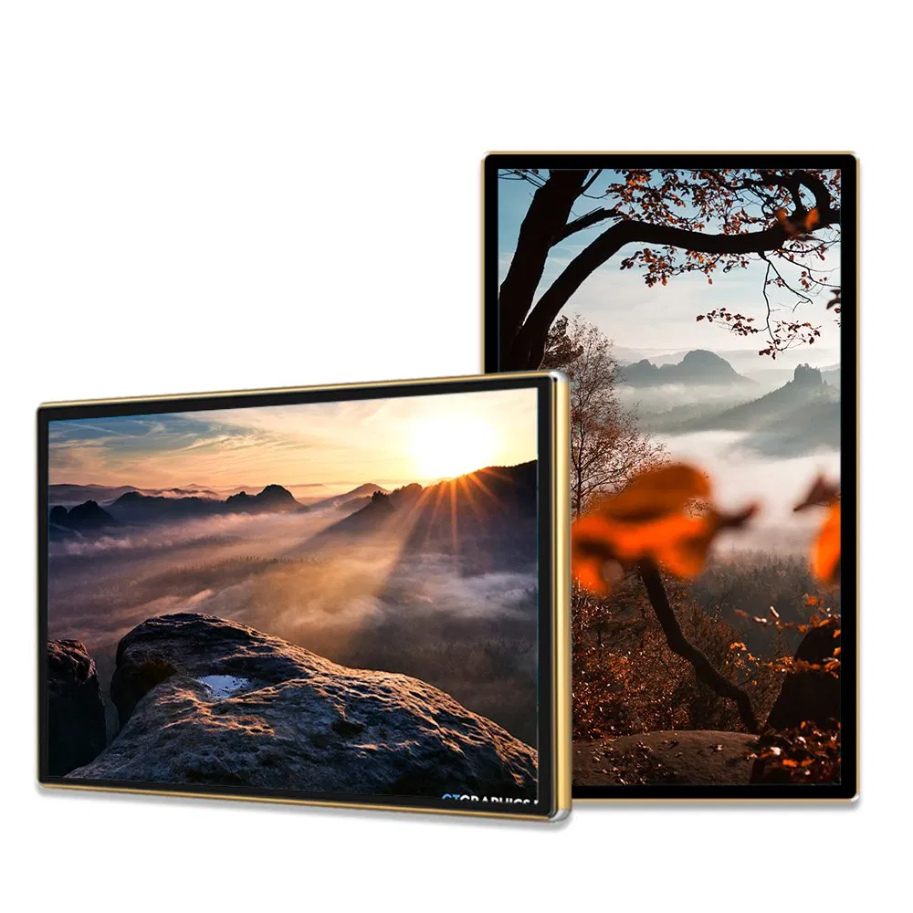 49 Inch Wooden Frame Wall Mounted Advertising Player LCD Digital Signage