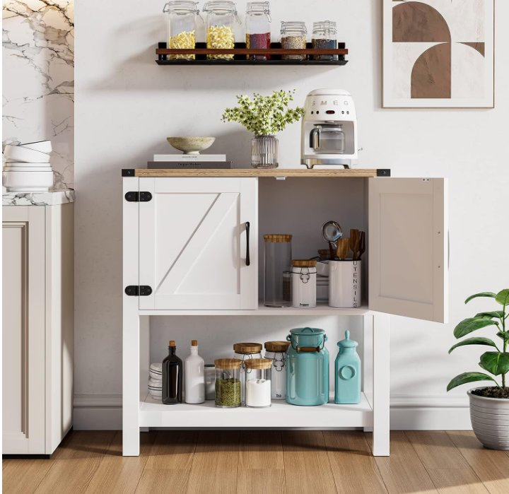 Console Table Coffee Bar Cabinet Sofa Table, 31.5 L X 13.8 D X 34.65 H, Entryway Table with 2 Storage Cabinets,