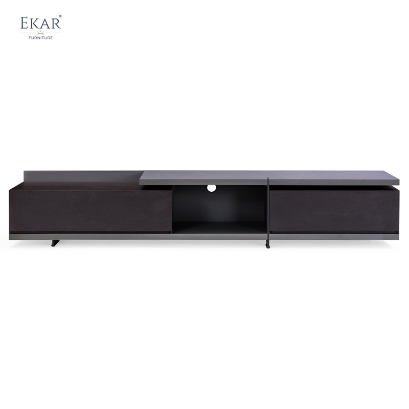 Aura Floating TV Stand Minimalist Media Console with Hidden Storage, Solid Wood &amp; Metal Frame for Modern Living Rooms
