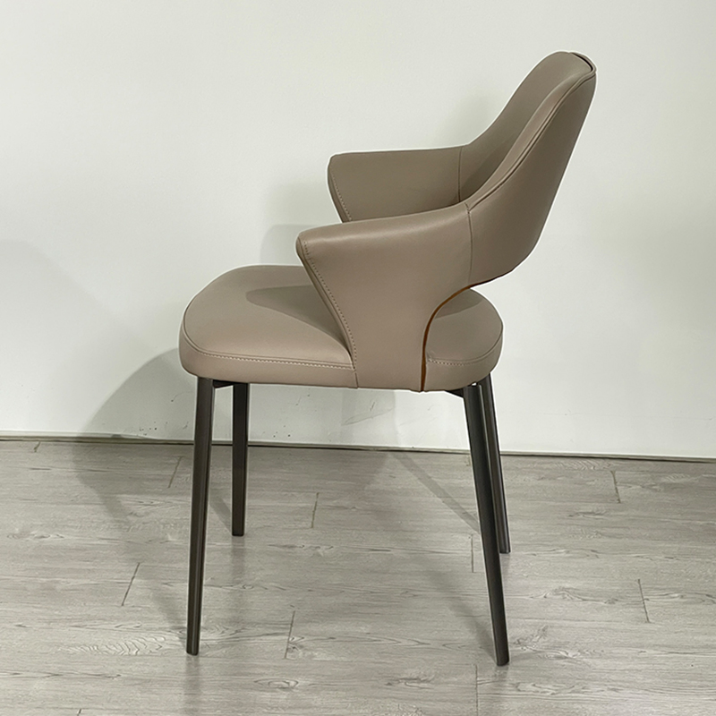 fashion Designed Home Furniture Nordic Luxury PU Leather Dining Room Chairs Cover Modern