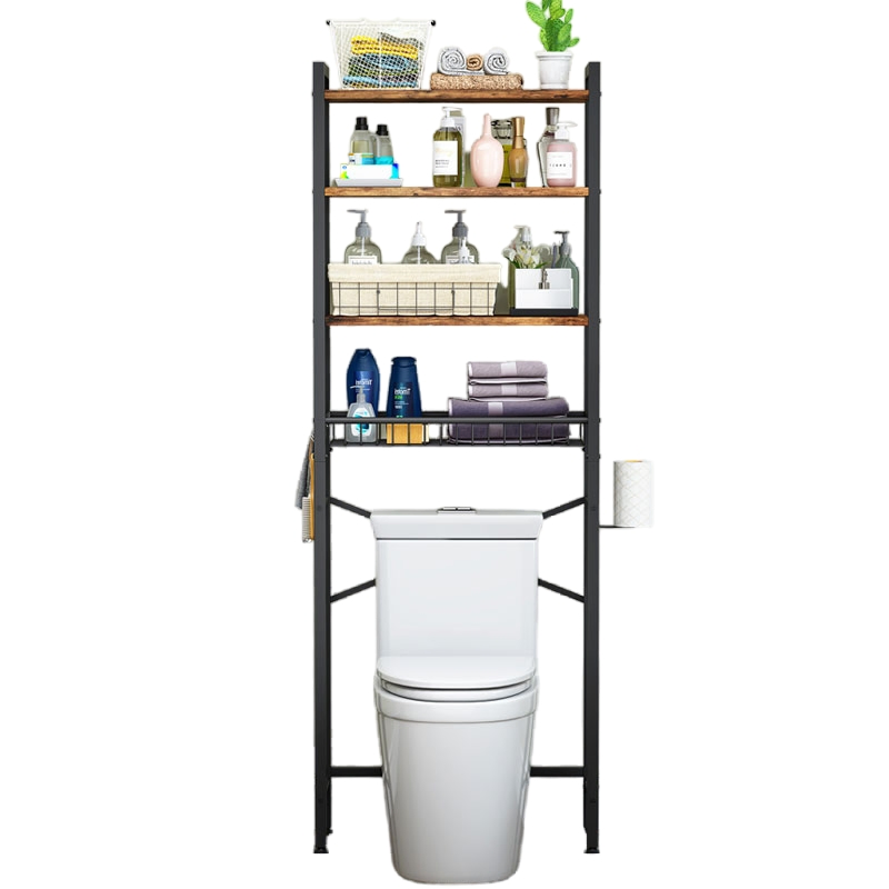 Heavy Duty Utility Storage Shelf, Multi-Purpose Wood Metal Organizer for Kitchen, Living Room and Balcony