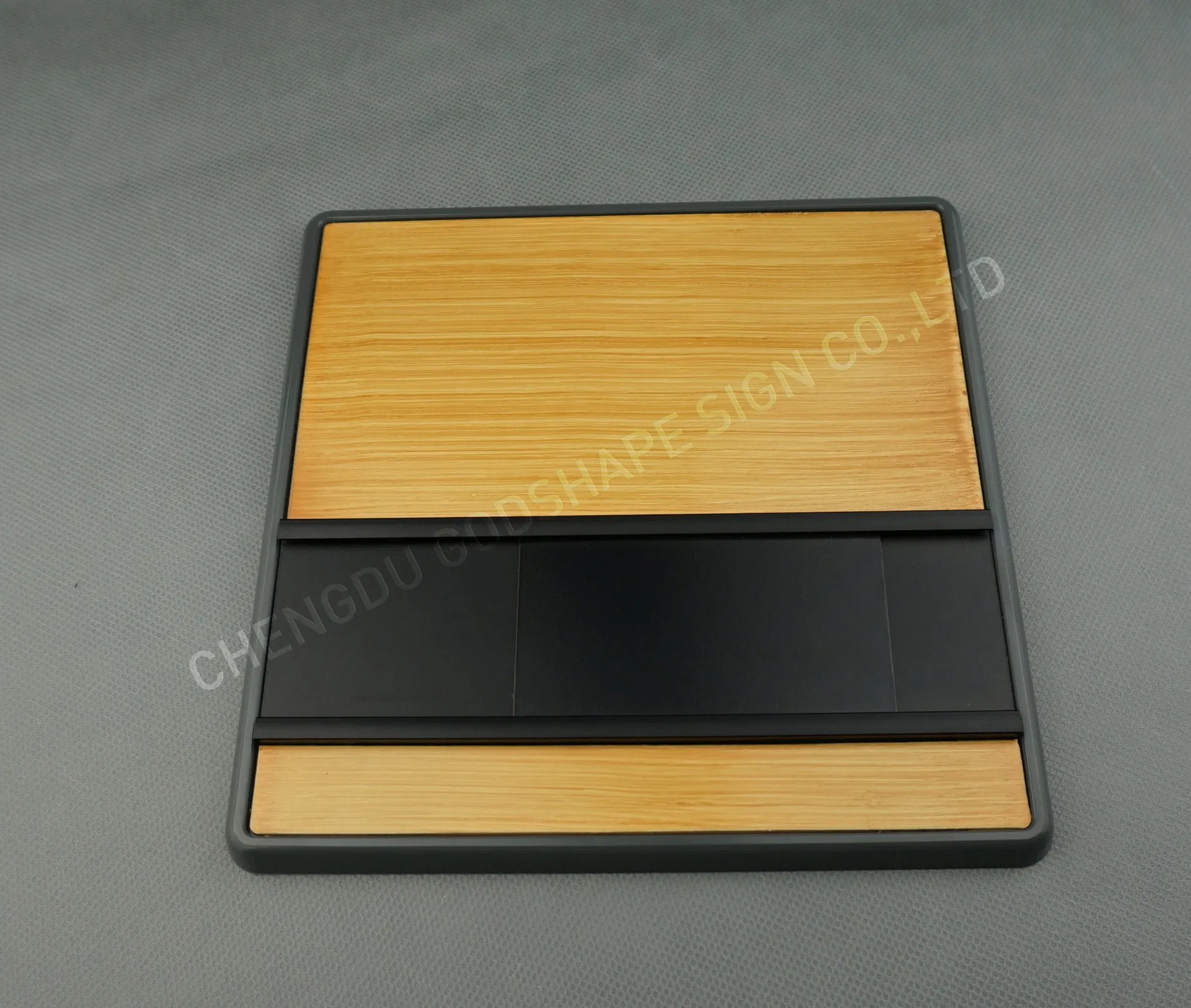 Custom Restroom Door Wooden Signage with Ada Braille