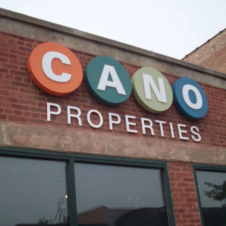 Custom Outdoor Indoor 3D Model Acrylic Raised LED Illuminated Lettering Embossed Front Cut out Building Light Box Brand Plastic Store Interior Brand Signage