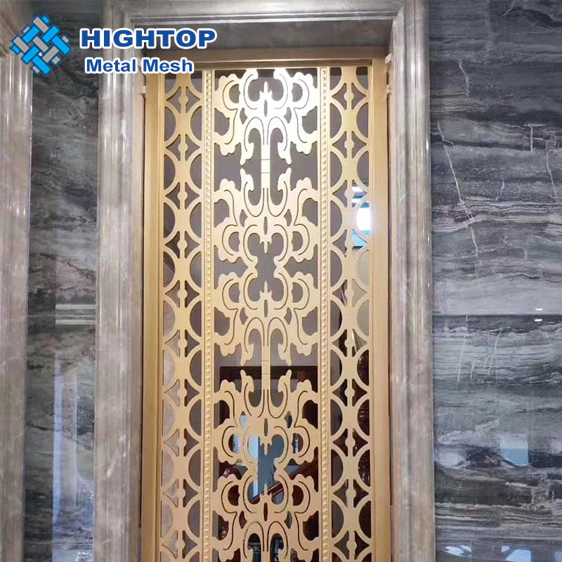 Interior Decoration Panel Laser Cut Garden Rose Gold Room Divider