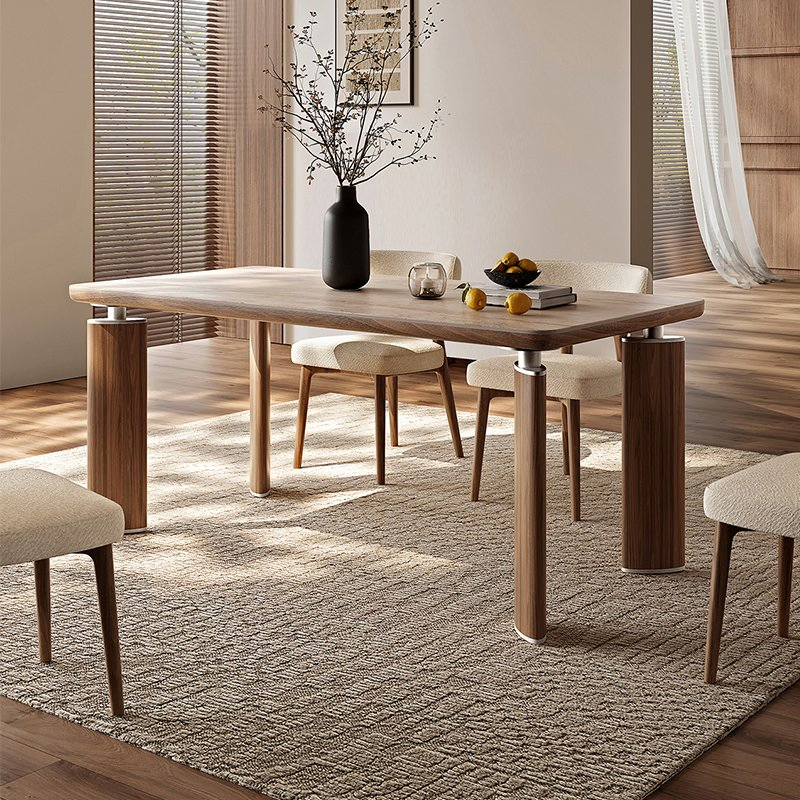 Luxury Travertine Sintered Stone Rectangle Dining Table Set 6 8 Chairs Modern Wooden Stainless Steel Restaurant Dining Room Furniture