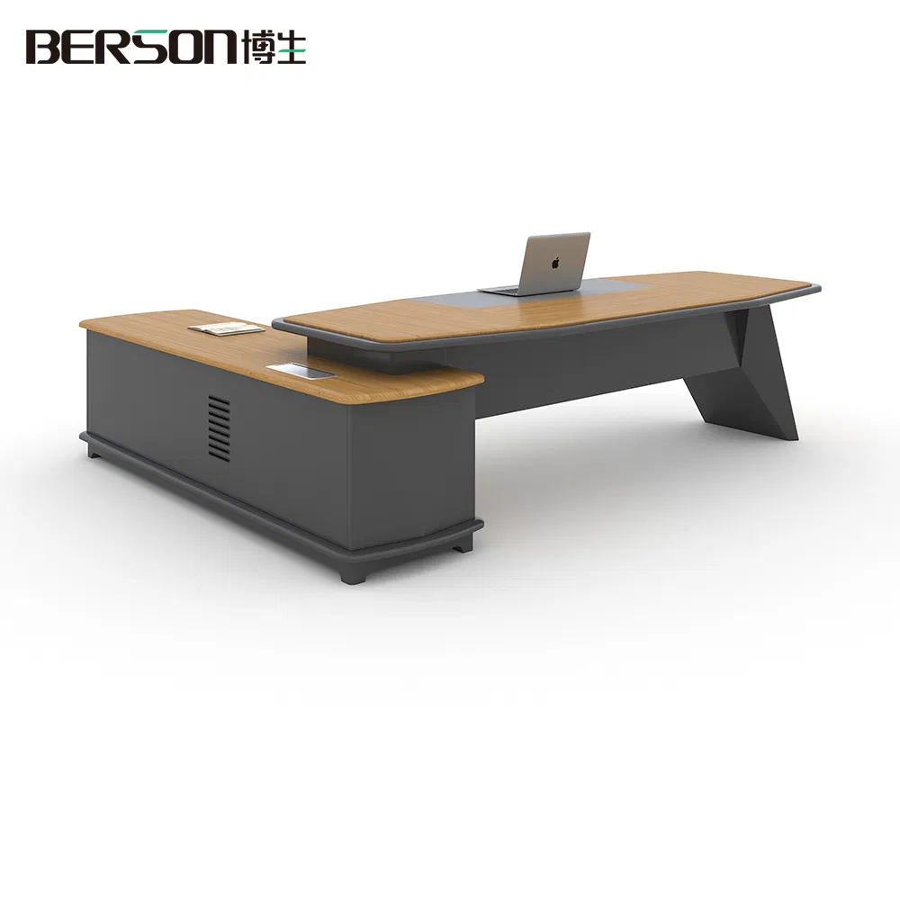 Modern Commercial Design Office Oak Wood Manager Boss Office Table Executive Desk
