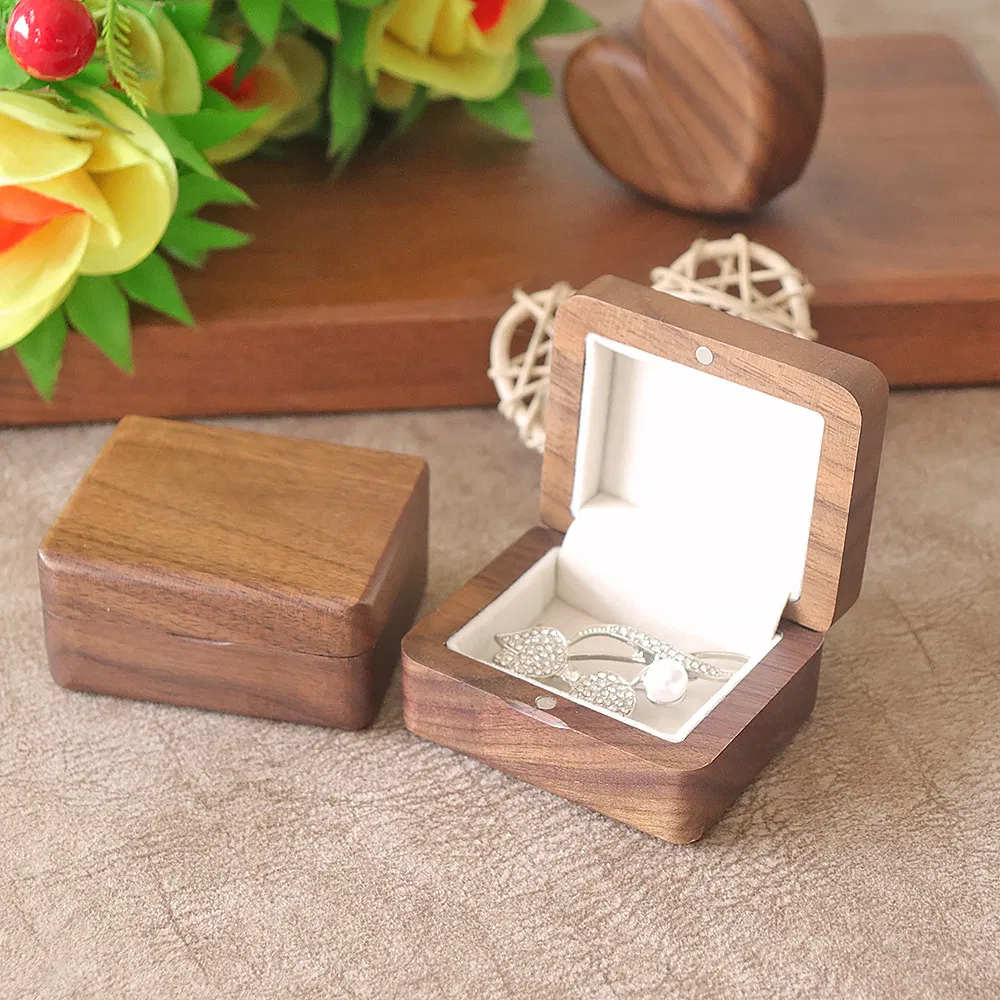 Handcrafted Custom Wooden Box with Design and Color Customization Options EU Eco - Friendly Jewelry Boxes, Customizable Logo Printing High - Quality