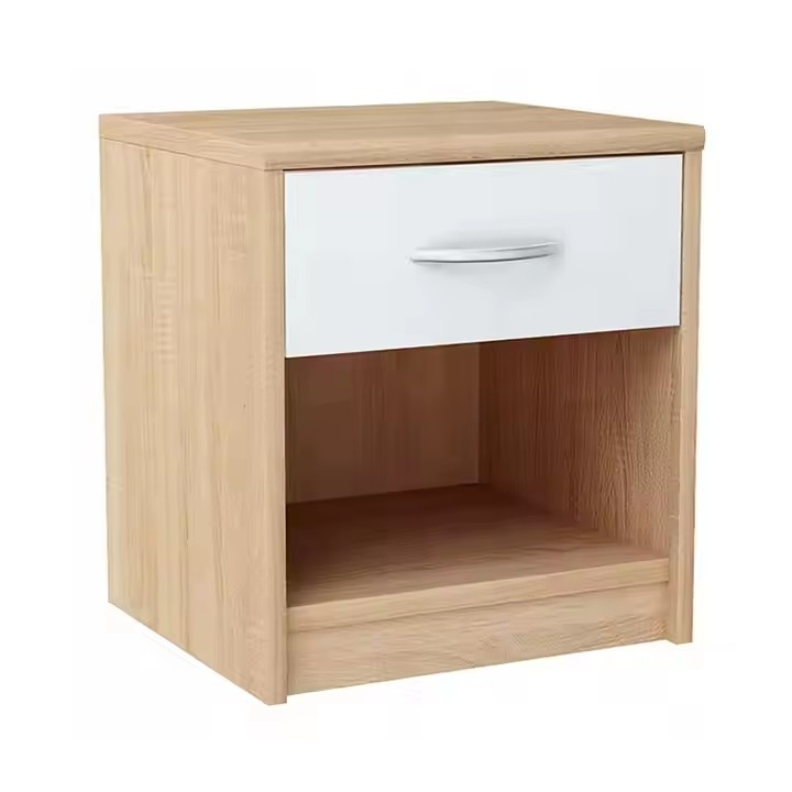 One Drawer Nightstand Wooden Custom for Bedroom Set