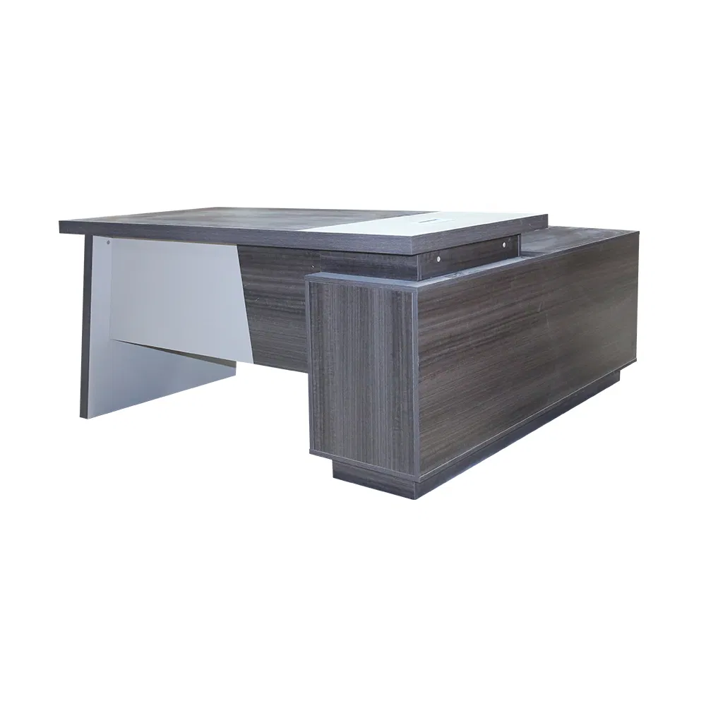 Wood Executive Desk and Chair Set, Luxury Stylish CEO Office Furniture with Drawer for Lady Manager