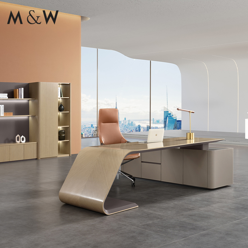 M&W Luxury Design Director CEO Furniture Manager Table Veneer Office Executive Desk