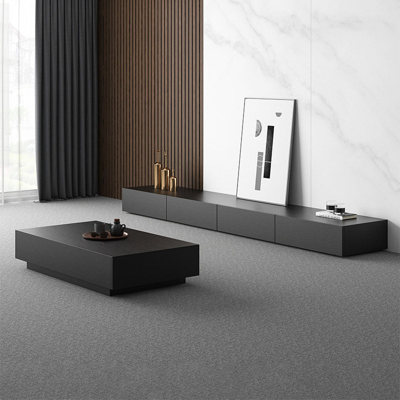 Minimalist Black Low-Profile TV Stand