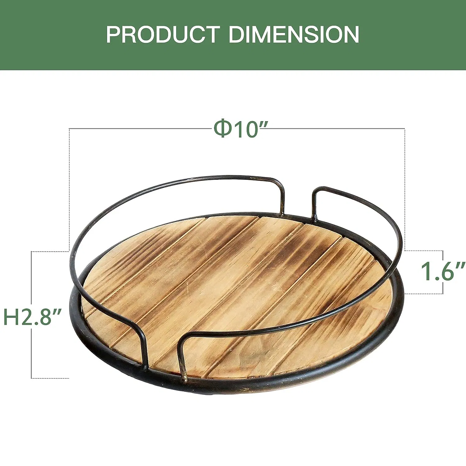 Wood Lazy Susan Organizer for Table Kitchen Turntable Wood Rotating Spice Rack