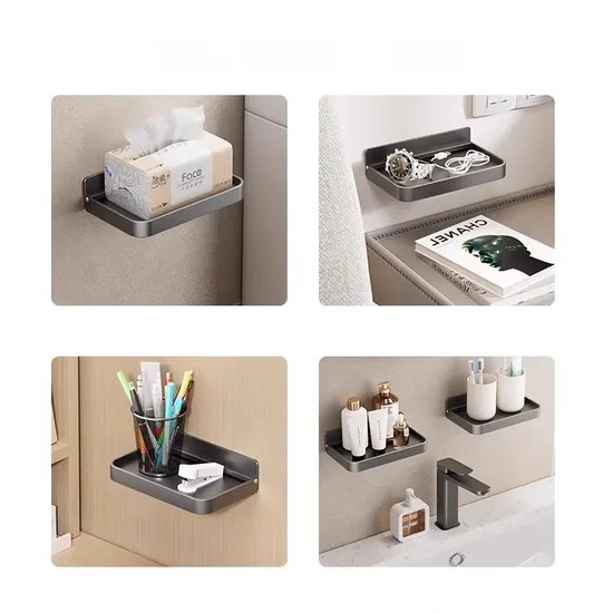 Wall-Mounted Floating Kitchen Bathroom Foldable Soap Shelves Hh004_14