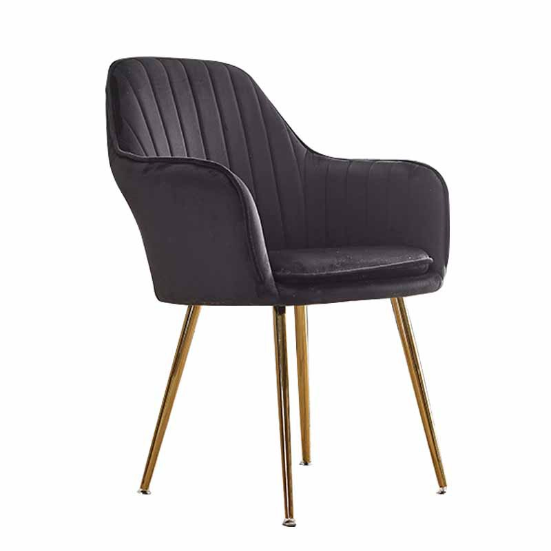 Wholesale Modern Restaurant Dining Room Furniture Comfortable Grey Velvet Fabric Dining Chaise