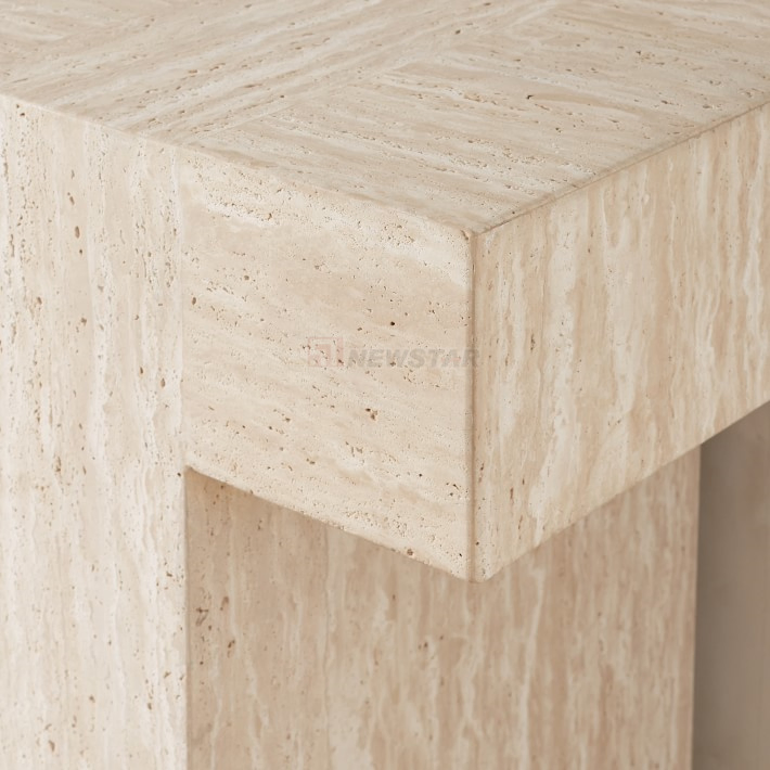 New Design Simple Style Console Table with Mable Travertine Living Room Entryway Decor Console Table Garden Furniture Outdoor