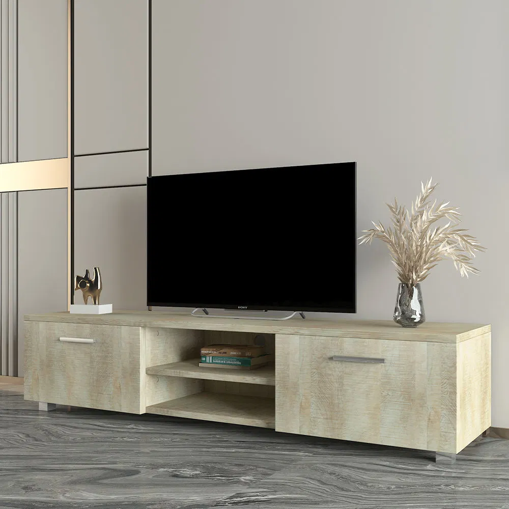 Minimalist Floating TV Stand Cabinet with Shelves for Modern Home Furniture