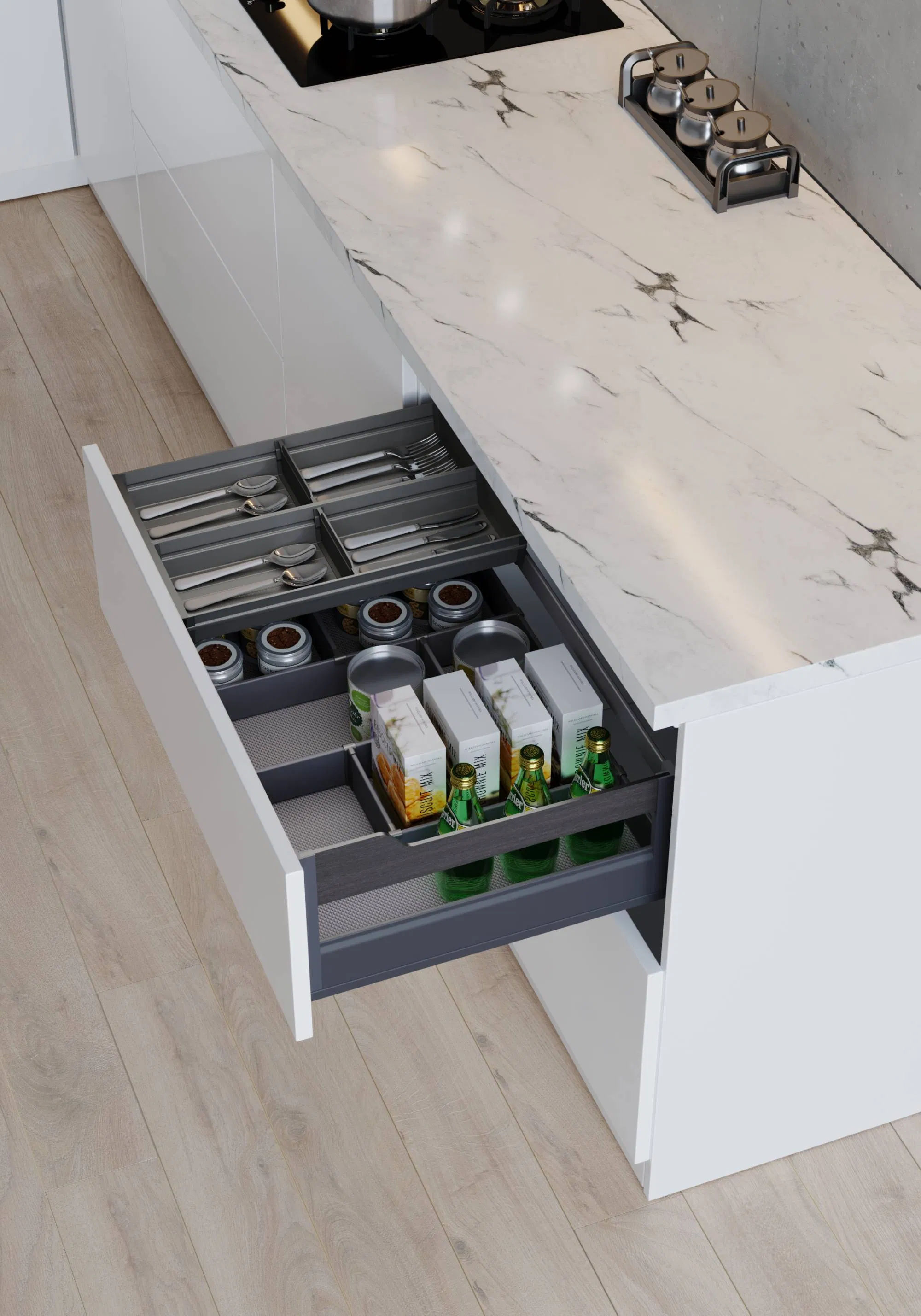 Kitchen Storage System Wooden Finishing Line Tool Organizer