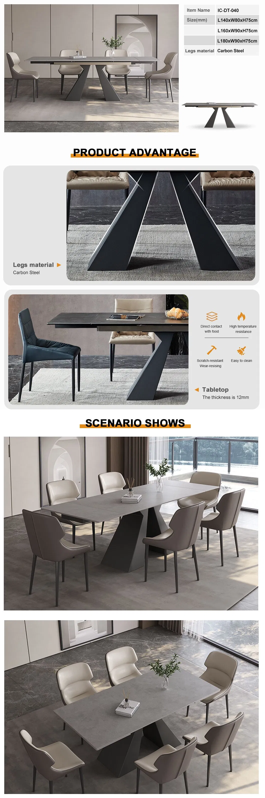 Sintered Stone Top Modern Furniture