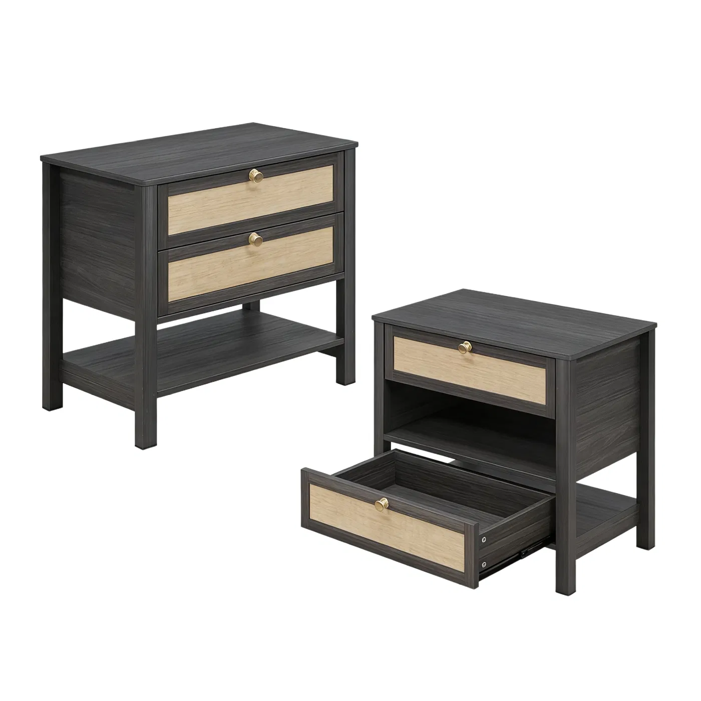Modern Furniture Wooden Storage Nightstand