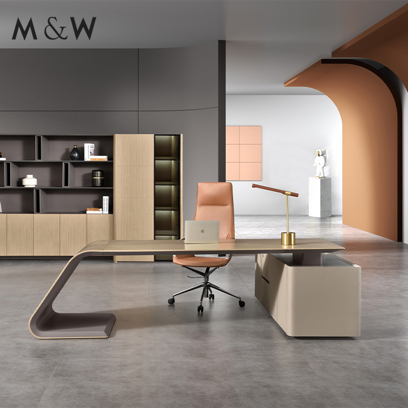 M&W Luxury Design Director CEO Furniture Manager Table Veneer Office Executive Desk