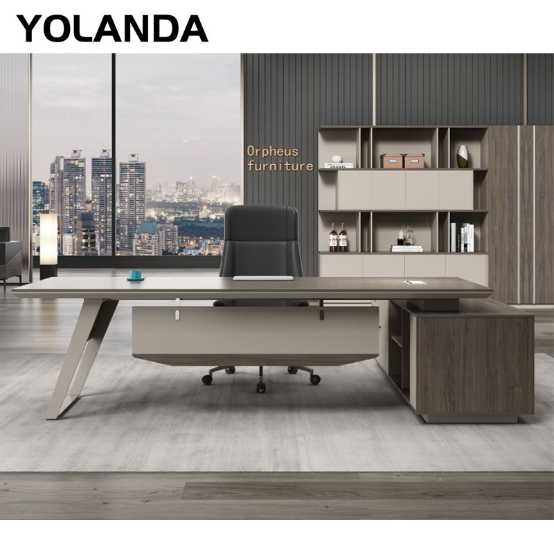 Yolanda New Modern Table Latest Executive L Shaped Office Desks Luxury Office Furniture Designs Boss CEO Corner Desk