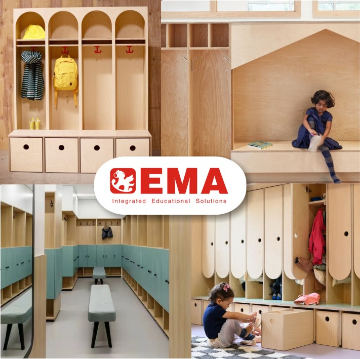 EMA Eco-Friendly Wooden Kids Role Play Furniture for Nursery with Safe Edges