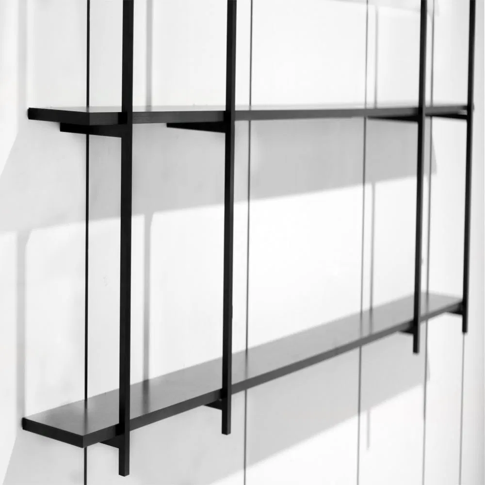 Furniture Floating Wall Storage Shelves Aluminum Home Wall Mount Bookshelf for Living Room Office Kitchen Dining Home Office