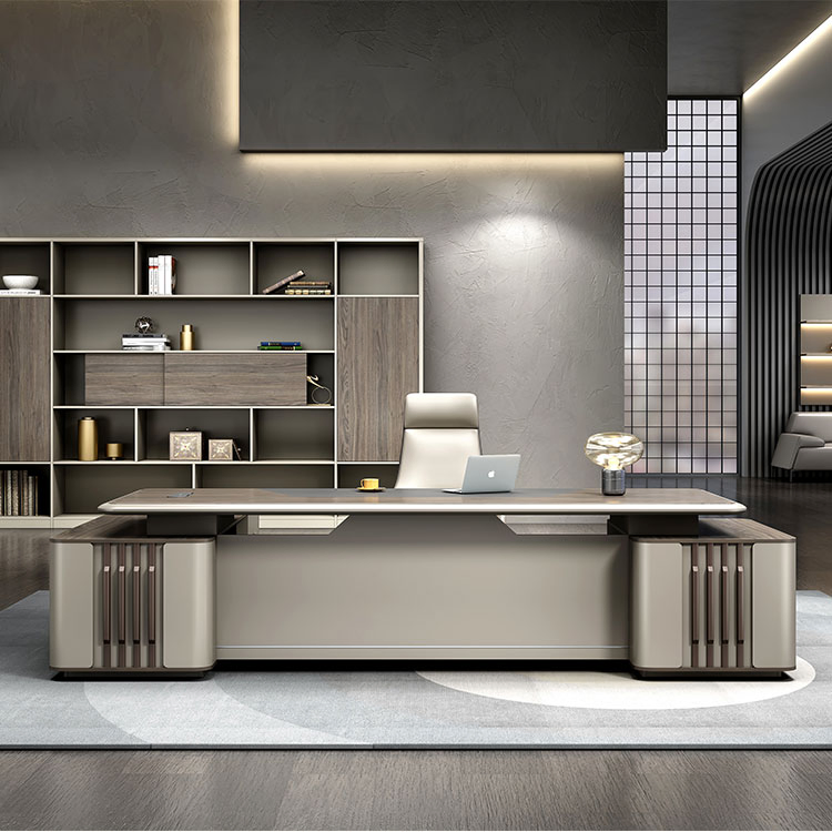 Liyu Luxury Modern L Shape Director Manger CEO Boss Office Furniture Solutions Table Set Executive Office Desk