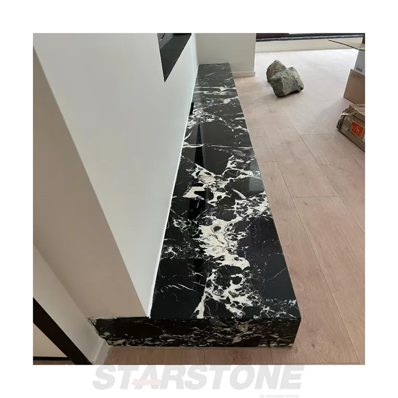 Modern Minimalist Marble TV Stand 2