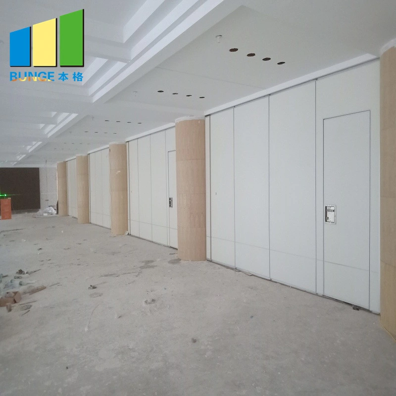 Banquet Hall Acoustic Movable Wooden Panel Sliding Room Divider