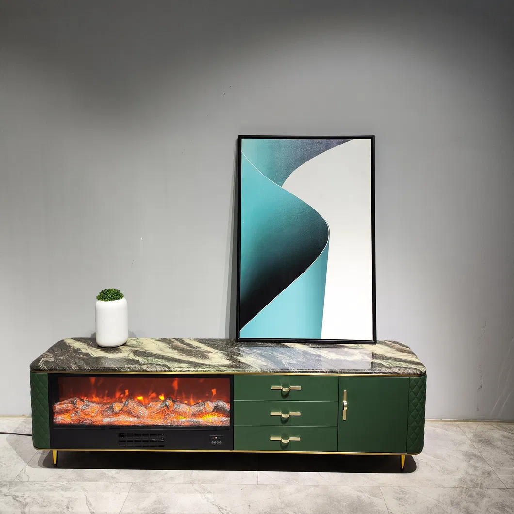 Marble Patterned TV Cabinet Detail