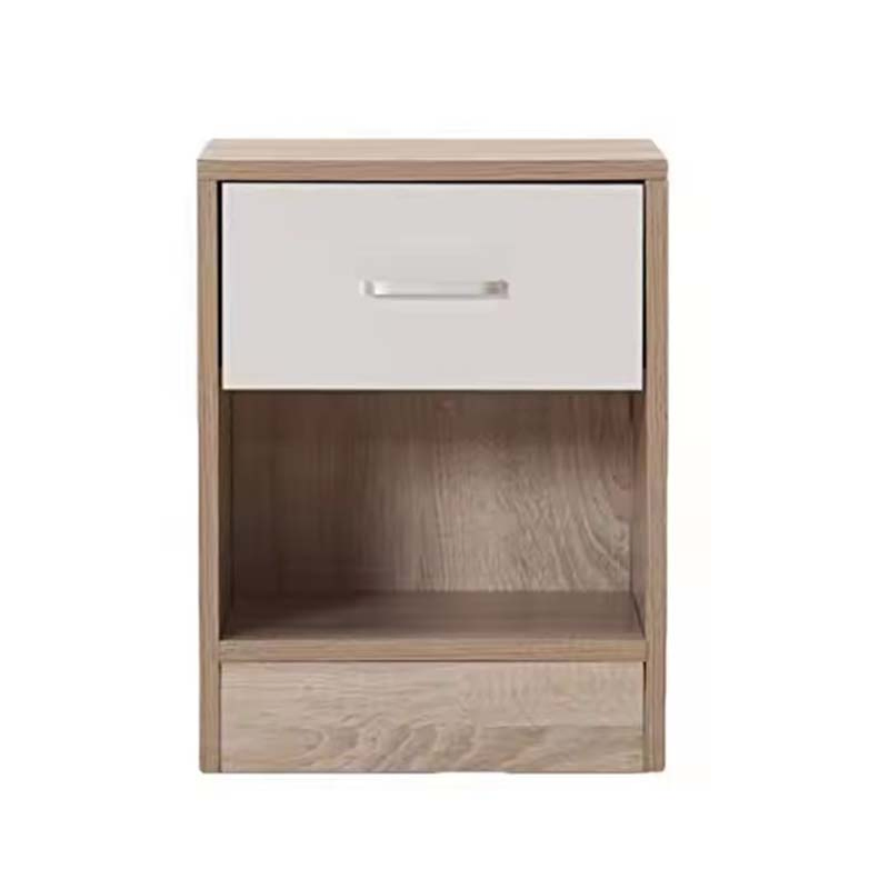 One Drawer Nightstand Wooden Custom for Bedroom Set
