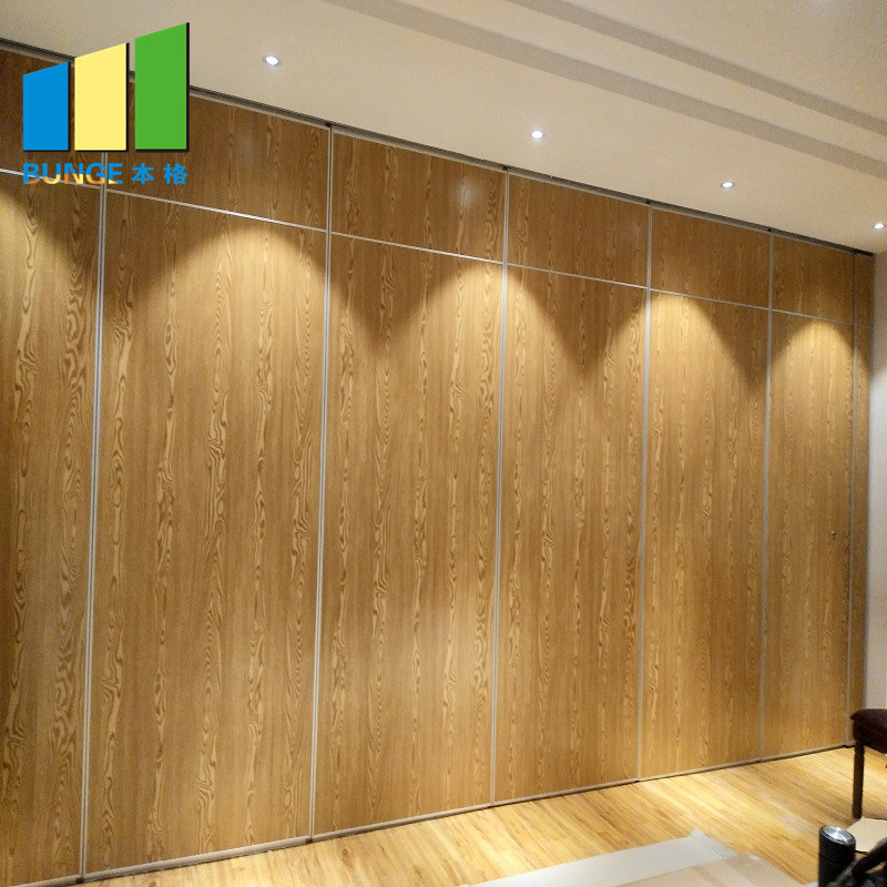 Banquet Hall Acoustic Movable Wooden Panel Sliding Room Divider